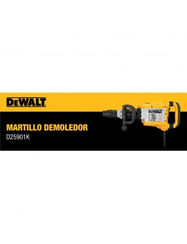 Martillo Demoledor Sds Max + 3 Cinceles Dewalt D25951K-K3